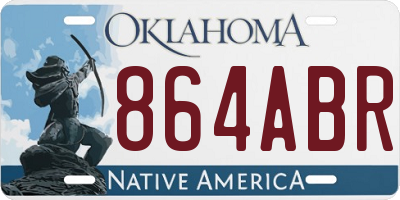 OK license plate 864ABR
