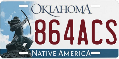 OK license plate 864ACS