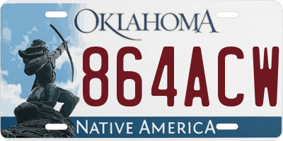 OK license plate 864ACW