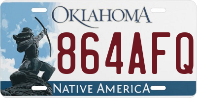 OK license plate 864AFQ