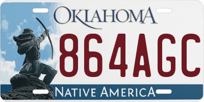 OK license plate 864AGC