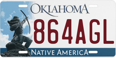 OK license plate 864AGL