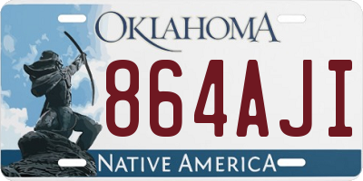 OK license plate 864AJI