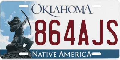 OK license plate 864AJS