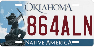 OK license plate 864ALN