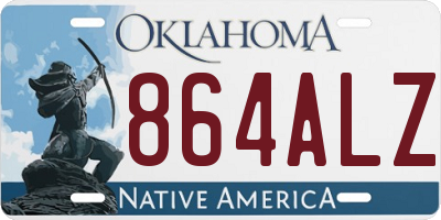 OK license plate 864ALZ