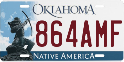OK license plate 864AMF