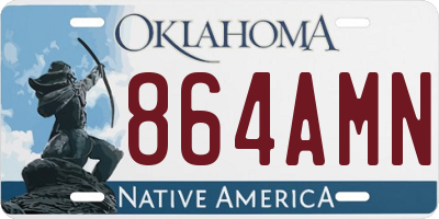 OK license plate 864AMN
