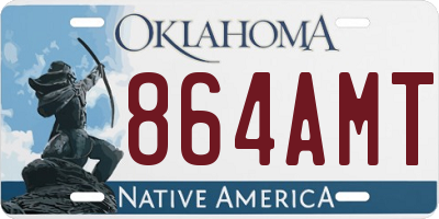 OK license plate 864AMT