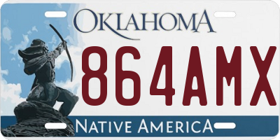 OK license plate 864AMX