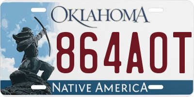 OK license plate 864AOT