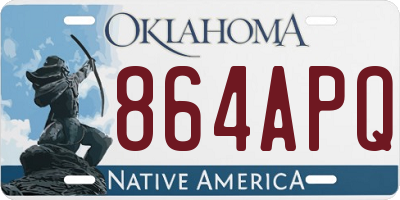 OK license plate 864APQ