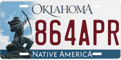 OK license plate 864APR