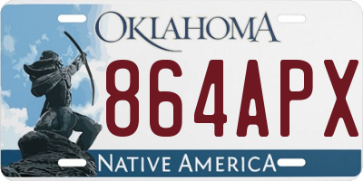 OK license plate 864APX
