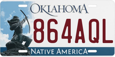 OK license plate 864AQL