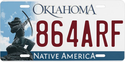 OK license plate 864ARF