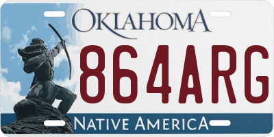 OK license plate 864ARG