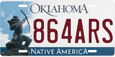 OK license plate 864ARS