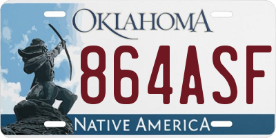 OK license plate 864ASF