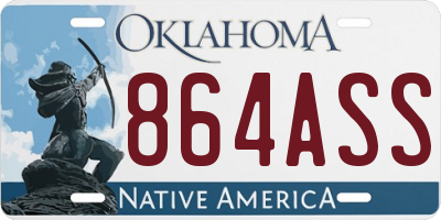 OK license plate 864ASS