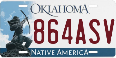 OK license plate 864ASV