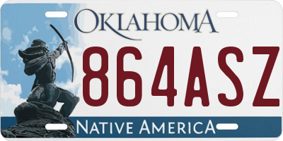 OK license plate 864ASZ