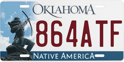 OK license plate 864ATF