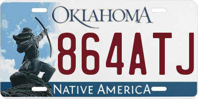 OK license plate 864ATJ