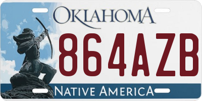 OK license plate 864AZB