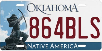 OK license plate 864BLS
