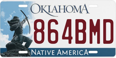 OK license plate 864BMD