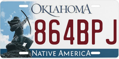 OK license plate 864BPJ