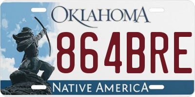 OK license plate 864BRE