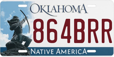 OK license plate 864BRR