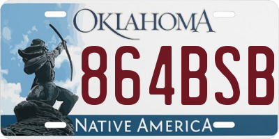 OK license plate 864BSB