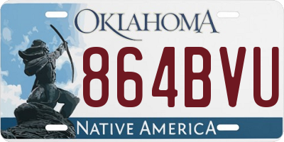 OK license plate 864BVU