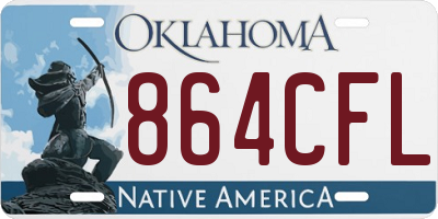 OK license plate 864CFL