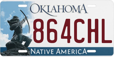 OK license plate 864CHL