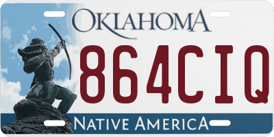 OK license plate 864CIQ