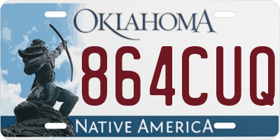 OK license plate 864CUQ