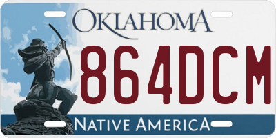 OK license plate 864DCM