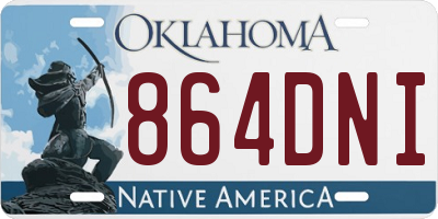 OK license plate 864DNI