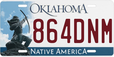 OK license plate 864DNM