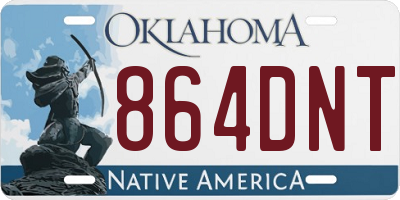 OK license plate 864DNT