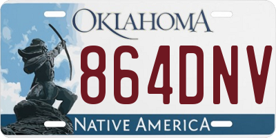 OK license plate 864DNV