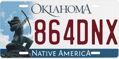 OK license plate 864DNX