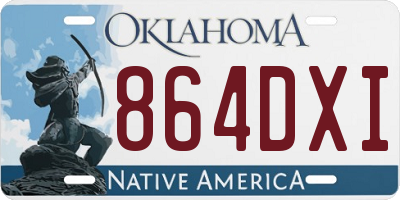 OK license plate 864DXI