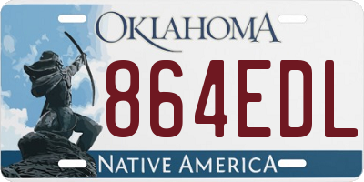OK license plate 864EDL