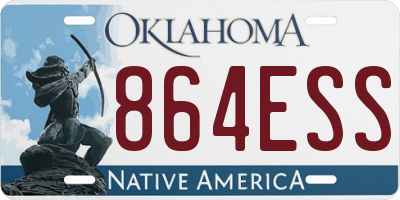 OK license plate 864ESS