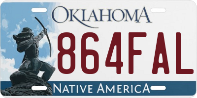 OK license plate 864FAL